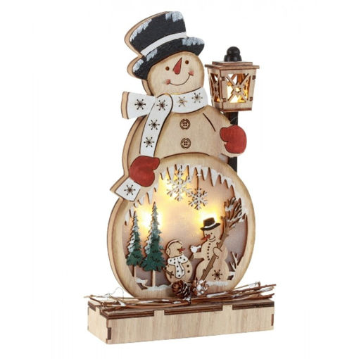 Picture of SNOWMAN WITH LIGHT 28CM